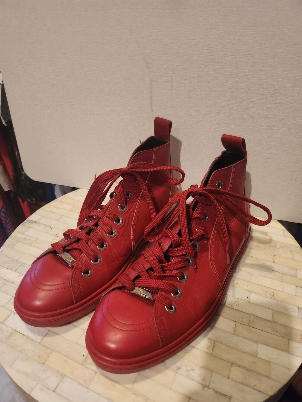 Jimmy Choo leather high-top sneakers size 42